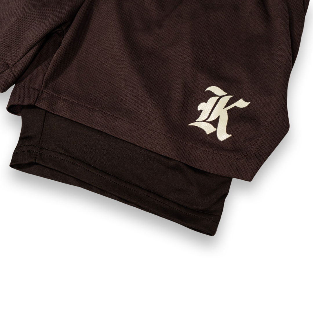 Mesh Liner Shorts (Chocolate Brown)