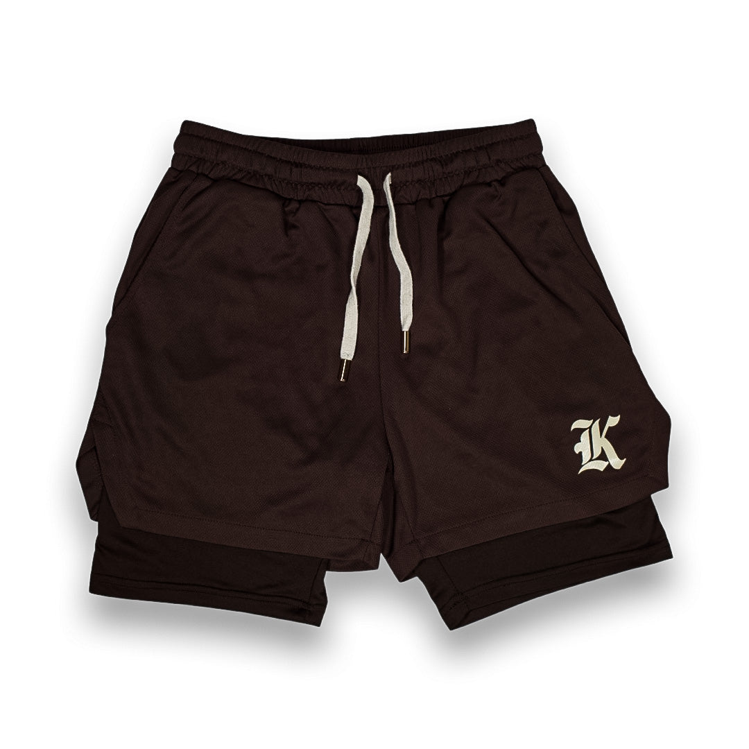 Mesh Liner Shorts (Chocolate Brown)