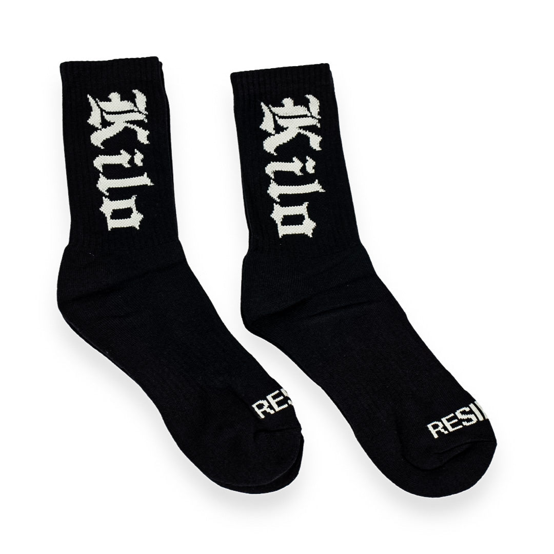 Plush Cushioned Socks (Black) 2 Pair