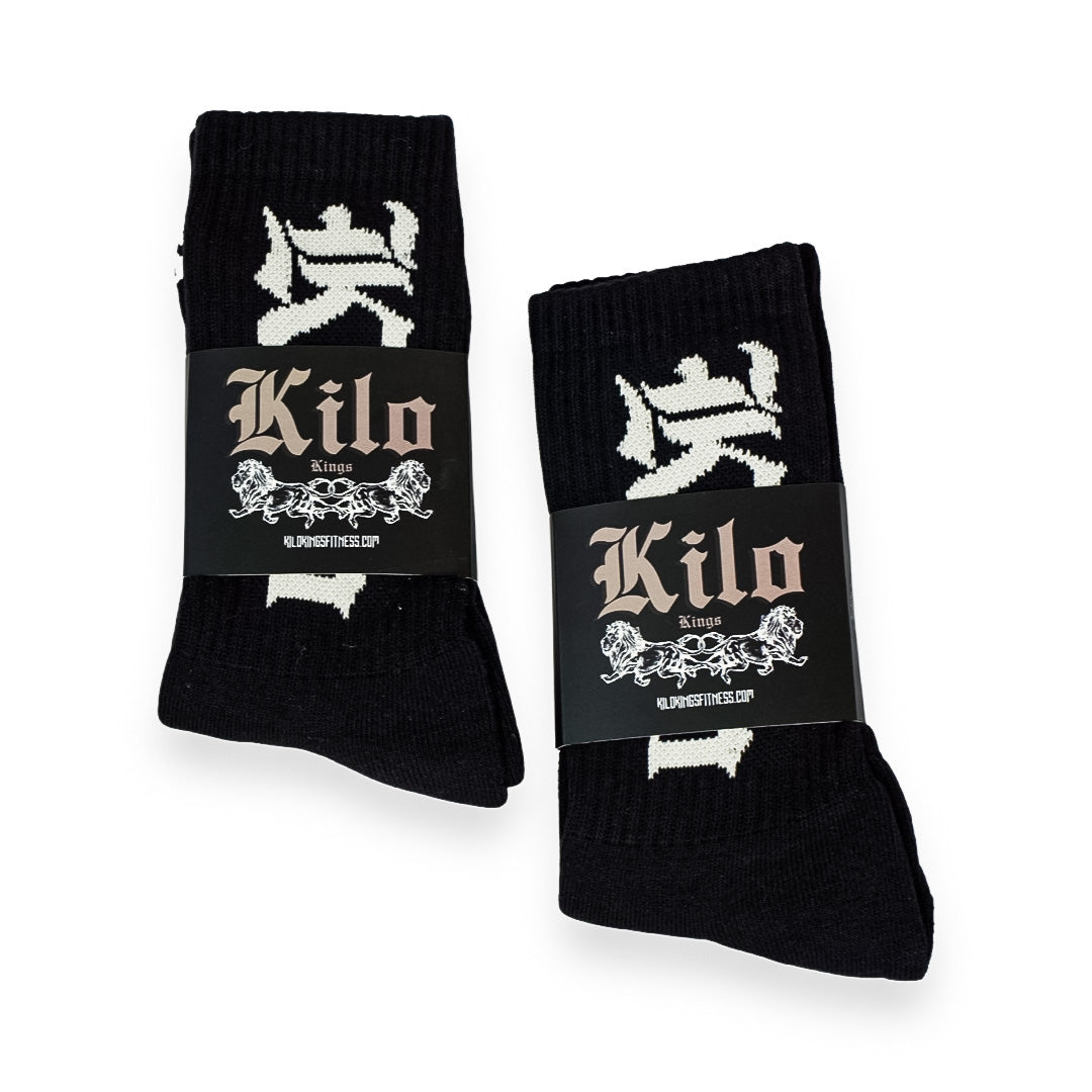 Plush Cushioned Socks (Black) 2 Pair